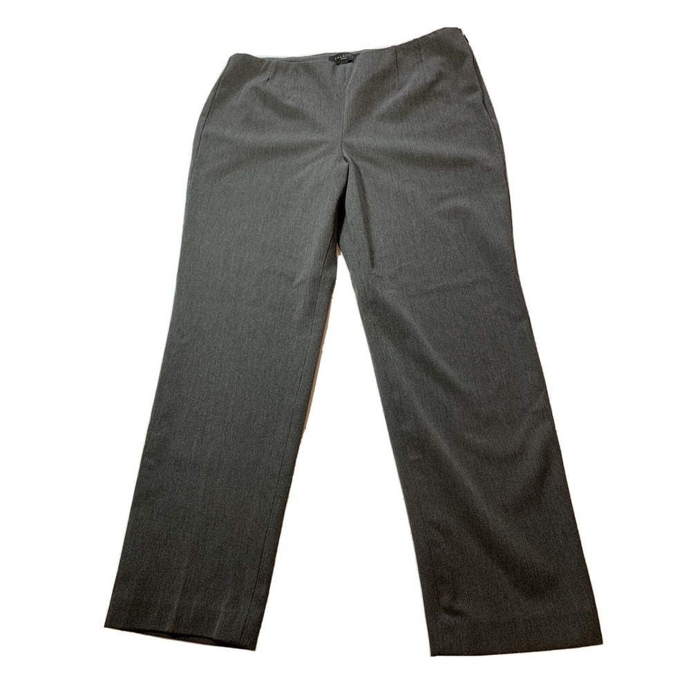 TALBOTS Classic side zip Gray career pants 12P Poly Viscose Spandex
